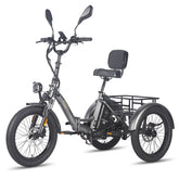 FAFREES F20 Mate Cargo E-Trike - 500W Motor 48V23.45AH Battery 20" Tires w/Backrest - Gun color